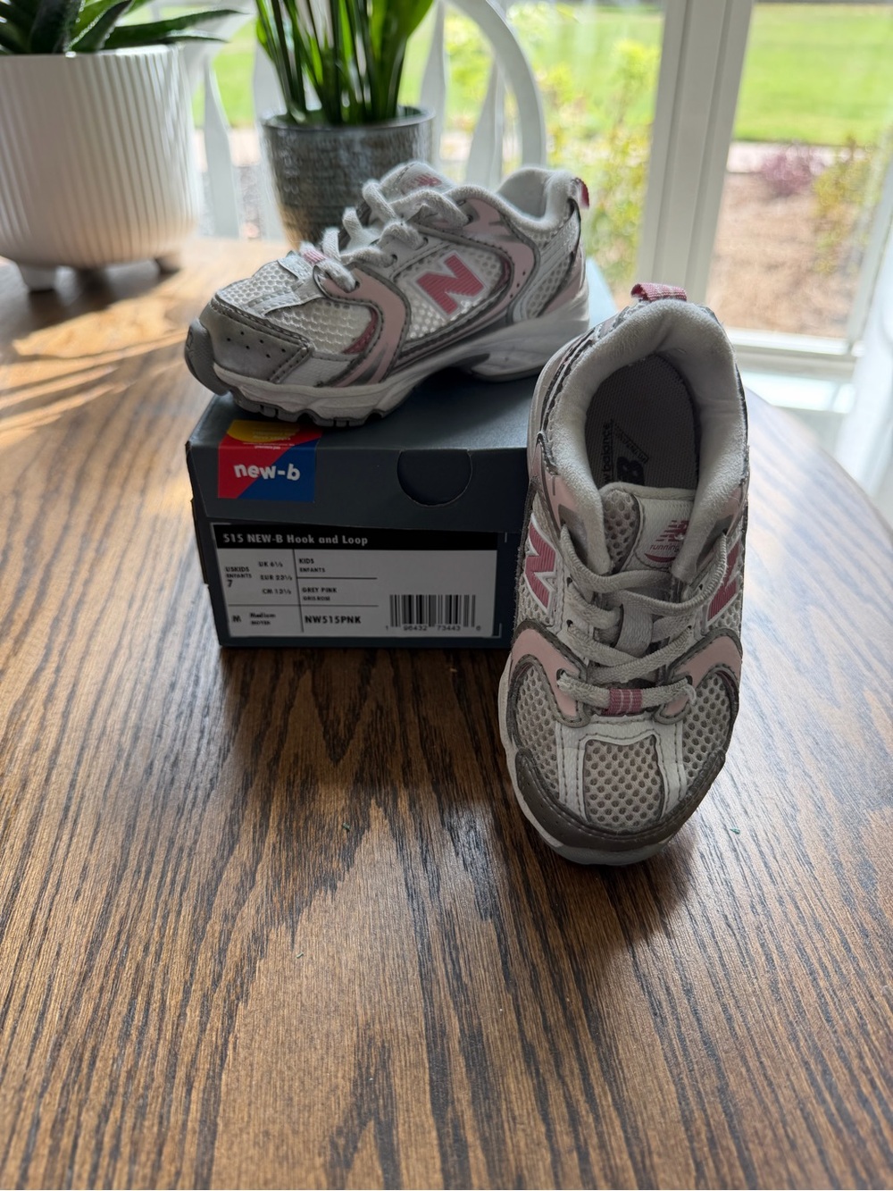 New Balance 515 Kids Pink and Gray Athletic Sneakers